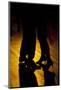 Two Tango Dancers - Backlit-null-Mounted Art Print