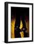 Two Tango Dancers - Backlit-null-Framed Art Print