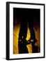 Two Tango Dancers - Backlit-null-Framed Art Print