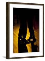 Two Tango Dancers - Backlit-null-Framed Art Print