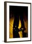 Two Tango Dancers - Backlit-null-Framed Art Print