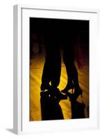 Two Tango Dancers - Backlit-null-Framed Art Print