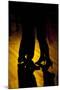 Two Tango Dancers - Backlit-null-Mounted Art Print