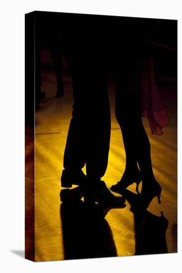 Two Tango Dancers - Backlit-null-Stretched Canvas