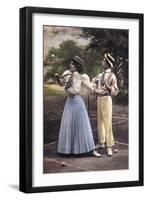 Two Tennis Players-null-Framed Art Print