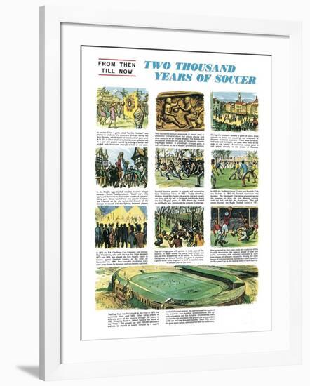 Two Thousand Years of Soccer-English School-Framed Giclee Print