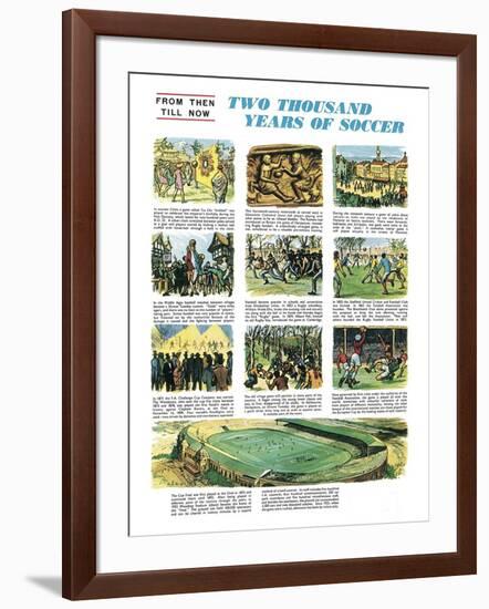 Two Thousand Years of Soccer-English School-Framed Giclee Print