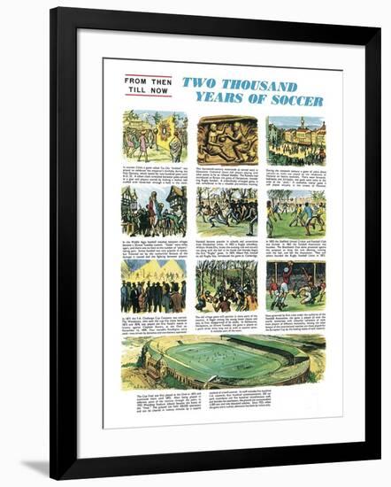 Two Thousand Years of Soccer-English School-Framed Giclee Print