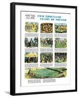 Two Thousand Years of Soccer-English School-Framed Premium Giclee Print