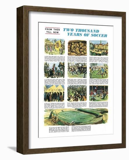 Two Thousand Years of Soccer-English School-Framed Giclee Print