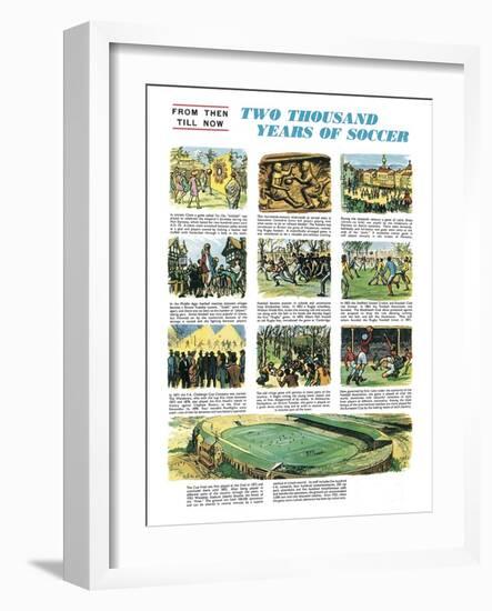 Two Thousand Years of Soccer-English School-Framed Giclee Print