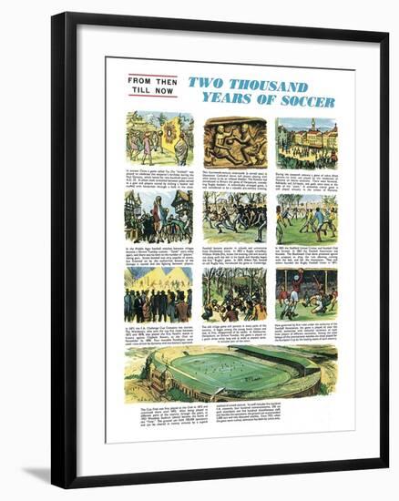 Two Thousand Years of Soccer-English School-Framed Giclee Print