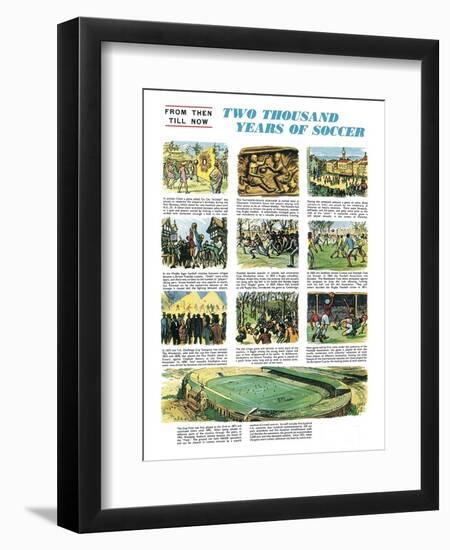 Two Thousand Years of Soccer-English School-Framed Premium Giclee Print