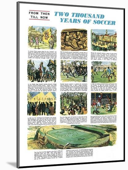 Two Thousand Years of Soccer-English School-Mounted Premium Giclee Print