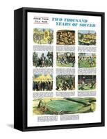 Two Thousand Years of Soccer-English School-Framed Stretched Canvas