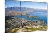 Two Tourists on the Gondola to the Luge Track Above Queenstown-Matthew Williams-Ellis-Mounted Photographic Print