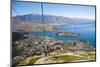 Two Tourists on the Gondola to the Luge Track Above Queenstown-Matthew Williams-Ellis-Mounted Photographic Print