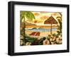 Two Towels - Beach Ocean View - Hawaii - Hawaiian Islands-Robin Wethe Altman-Framed Art Print