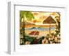 Two Towels - Beach Ocean View - Hawaii - Hawaiian Islands-Robin Wethe Altman-Framed Art Print