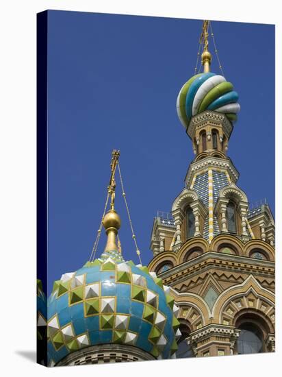 Two Towers, Church of the Savior on the Spilled Blood, St. Petersburg, Russia-Nancy & Steve Ross-Stretched Canvas