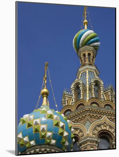 Two Towers, Church of the Savior on the Spilled Blood, St. Petersburg, Russia-Nancy & Steve Ross-Mounted Photographic Print