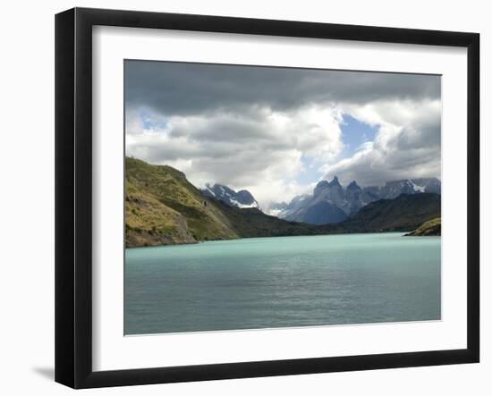 Two Towers Stand in Front of Rio Paine in Torres Del Paine National Park, Chile, South America-McCoy Aaron-Framed Photographic Print