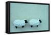 Two Toy Sheep-Den Reader-Framed Stretched Canvas