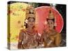 Two Traditional Cambodian Apsara Dancers, Siem Reap Province, Cambodia-Gavin Hellier-Stretched Canvas