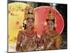 Two Traditional Cambodian Apsara Dancers, Siem Reap Province, Cambodia-Gavin Hellier-Mounted Photographic Print