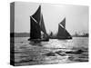 Two Traditional Thames Barges in the Lower Thames Estuary, 1935-null-Stretched Canvas