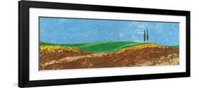 Two Trees, Rolling Hills, Tuscany, 2005-Trevor Neal-Framed Giclee Print