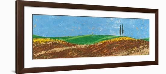 Two Trees, Rolling Hills, Tuscany, 2005-Trevor Neal-Framed Premium Giclee Print