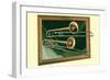 Two Trombones in Frame-null-Framed Art Print