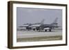 Two Turkish Air Force F-16C-D Block 52+ Aircraft Ready for Take-Off-Stocktrek Images-Framed Photographic Print