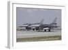 Two Turkish Air Force F-16C-D Block 52+ Aircraft Ready for Take-Off-Stocktrek Images-Framed Photographic Print