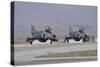 Two Turkish Air Force F-4E 2020 Terminator Aircraft Standby with Crew Chiefs-Stocktrek Images-Stretched Canvas