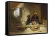 Two Turks in a Coffee House-Carl Spitzweg-Framed Stretched Canvas