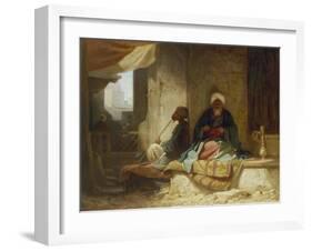 Two Turks in a Coffee House-Carl Spitzweg-Framed Giclee Print