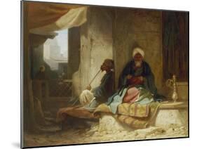 Two Turks in a Coffee House-Carl Spitzweg-Mounted Giclee Print