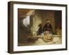 Two Turks in a coffee house-Carl Spitzweg-Framed Giclee Print