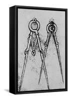 Two Types of Adjustable-Opening Compass, Paris Manuscript H, 1493-4-Leonardo da Vinci-Framed Stretched Canvas