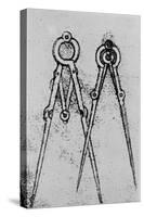 Two Types of Adjustable-Opening Compass, Paris Manuscript H, 1493-4-Leonardo da Vinci-Stretched Canvas