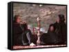 Two Unidentified Iranian Women Smoke a Water Pipe-null-Framed Stretched Canvas