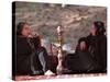 Two Unidentified Iranian Women Smoke a Water Pipe-null-Stretched Canvas