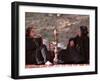 Two Unidentified Iranian Women Smoke a Water Pipe-null-Framed Photographic Print