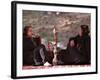 Two Unidentified Iranian Women Smoke a Water Pipe-null-Framed Photographic Print