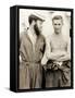 Two US Navy Sailors in Overalls,1942-null-Framed Stretched Canvas