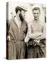 Two US Navy Sailors in Overalls,1942-null-Stretched Canvas