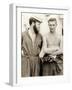 Two US Navy Sailors in Overalls,1942-null-Framed Photographic Print