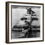 Two US Ninth Army Infantrymen under Intense Machine Gun and Mortar Fire, WWII-George Silk-Framed Photographic Print